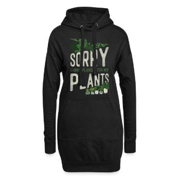 Plant Lover Gardening Sorry I Have - Hoodie-Kleid - Schwarz - Vorne