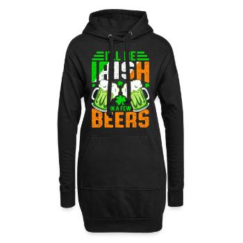 Ich werde Ire sein, wenn ich ein paar Bier trinke - Hoodie-Kleid - Schwarz - Vorne
