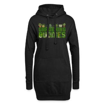 Plant Lover Gardening Besties - Hoodie-Kleid - Schwarz - Vorne