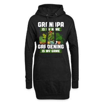 Amoureux des plantes Jardinage Papi - Sweat-shirt à capuche long Femme - noir - Devant