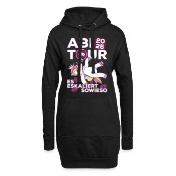 Abi Abschluss 2025 Abitur Abschlussfahrt Abi Tour - Hoodie-Kleid - Schwarz - Vorne