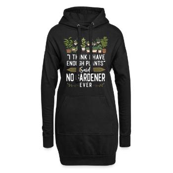 Plant Lover Gardening I Think I - Hoodie-Kleid - Schwarz - Vorne