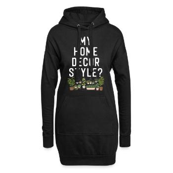 Plant Lover Gardening My Home - Hoodie Dress - black - Front