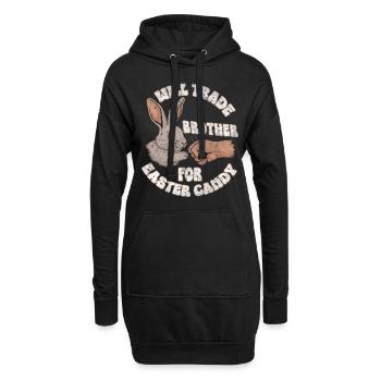 Échangera son frère contre des bonbons de Pâques - Sweat-shirt à capuche long Femme - noir - Devant