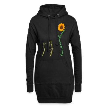 Meilleure maman chat de tous les temps - Sweat-shirt à capuche long Femme - noir - Devant