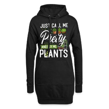 Amateur de plantes jardinière Fille juste - Sweat-shirt à capuche long Femme - noir - Devant