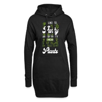 Plant Lover Gardening I Like To - Hoodie-Kleid - Schwarz - Vorne
