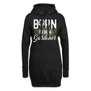 Plant Lover Gardening Born To Be A - Hoodie-Kleid - Schwarz - Vorne
