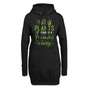 Plant Lover Gardening Plants It - Hoodie-Kleid - Schwarz - Vorne