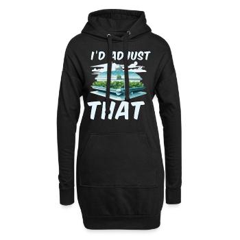 Das würde ich anpassen - Hoodie-Kleid - Schwarz - Vorne
