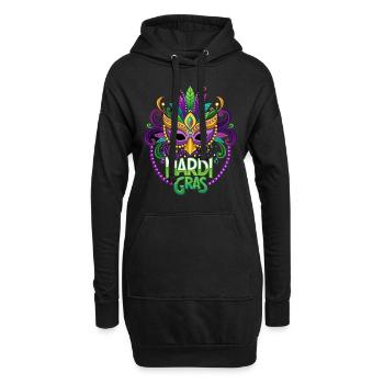 Mardi Gras - Karneval - Maske - Geschenk - Hoodie-Kleid - Schwarz - Vorne