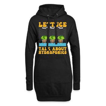 Salat Vortrag über Hydrokultur - Hoodie-Kleid - Schwarz - Vorne