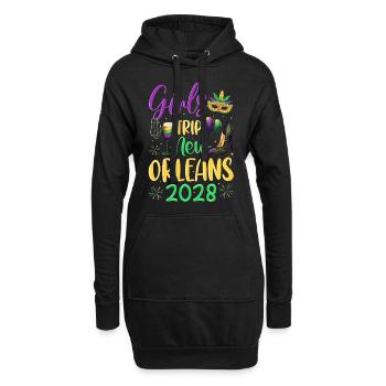 Girls Trip New Orleans 2028 - Hoodie-Kleid - Schwarz - Vorne
