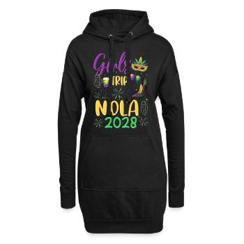 Girls Trip NOLA 2028 - Hoodie-Kleid - Schwarz - Vorne