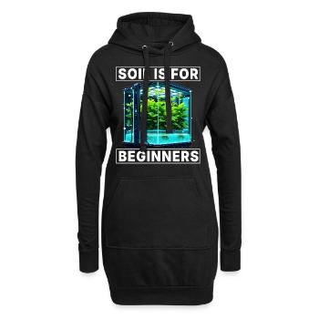 Le sol est pour les débutants - Sweat-shirt à capuche long Femme - noir - Devant