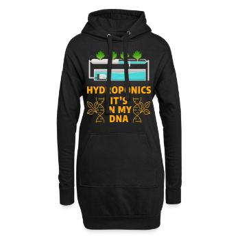 L’hydroponie c’est dans mon ADN - Sweat-shirt à capuche long Femme - noir - Devant