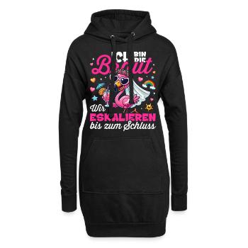 Braut T-Shirt JGA Frauen Junggesellenabschied - Hoodie-Kleid - Schwarz - Vorne