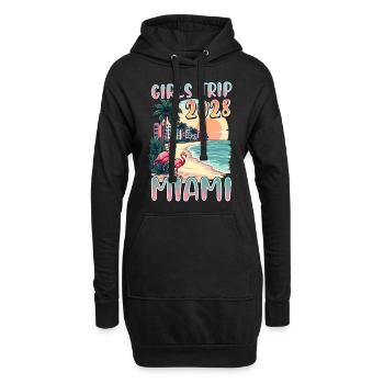 Girls Trip Miami 2028 - Hoodie-Kleid - Schwarz - Vorne