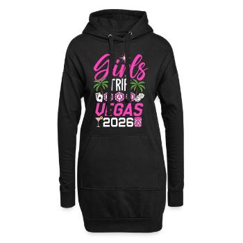 Voyage entre filles Las Vegas 2026 - Sweat-shirt à capuche long Femme - noir - Devant