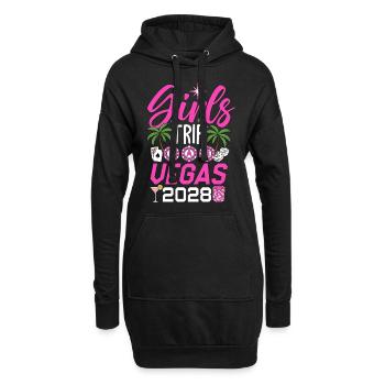 Girls Trip Las Vegas 2028 - Hoodie-Kleid - Schwarz - Vorne