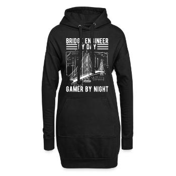 Bridge Engineer Bridge Construction - Hoodie Dress - black - Front