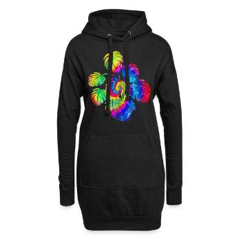 Amateur de plantes jardinage Tie Dye - Sweat-shirt à capuche long Femme - noir - Devant