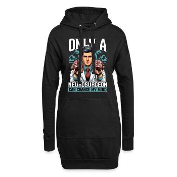 Seul un neurochirurgien peut changer mon cerveau - Sweat-shirt à capuche long Femme - noir - Devant