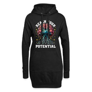 Neurosurgeon Reach Your Potential Neuroscientist - Hoodie-Kleid - Schwarz - Vorne