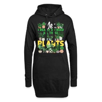 Amateur de plantes jardinage , je - Sweat-shirt à capuche long Femme - noir - Devant