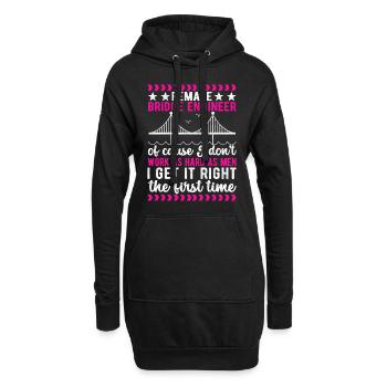 Ingénieur des ponts Construction de ponts - Sweat-shirt à capuche long Femme - noir - Devant