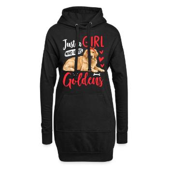 Just A Girl Who Loves Goldens - Hoodie-Kleid - Schwarz - Vorne