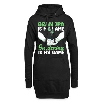 Amoureux des plantes Jardinage Papi - Sweat-shirt à capuche long Femme - noir - Devant