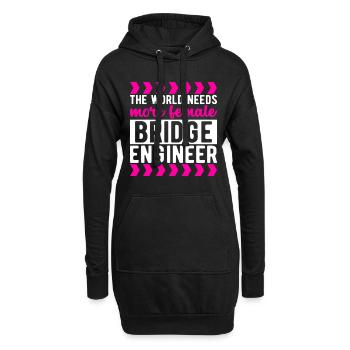 Ingénieur des ponts Construction de ponts - Sweat-shirt à capuche long Femme - noir - Devant