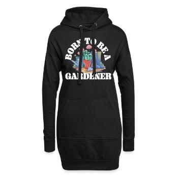 Plant Lover Gardening Born To Be A - Hoodie-Kleid - Schwarz - Vorne