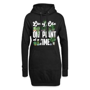 Amoureux des plantes Jardinage Vie vivante - Sweat-shirt à capuche long Femme - noir - Devant