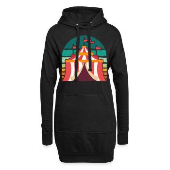 Cirque - Sweat-shirt à capuche long Femme - noir - Devant