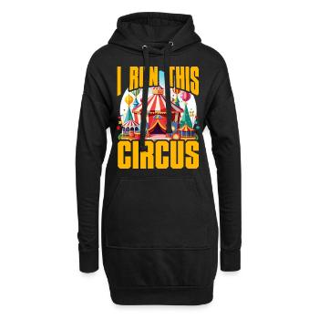 Je dirige ce cirque - Sweat-shirt à capuche long Femme - noir - Devant