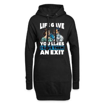 Chirurgie plastique La vie vous a donné des lignes Infirmière esthétique - Sweat-shirt à capuche long Femme - noir - Devant
