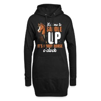 Hobby Horsing Hobby Cheval Cheval Équitation - Sweat-shirt à capuche long Femme - noir - Devant