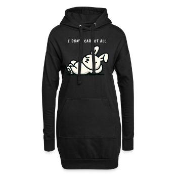 Je ne carotte pas tout lapin détendu - Sweat-shirt à capuche long Femme - noir - Devant