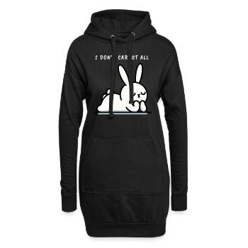 Je ne carotte pas tout lapin détendu - Sweat-shirt à capuche long Femme - noir - Devant