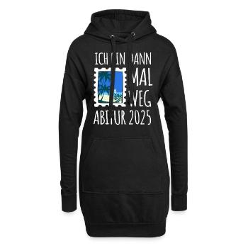 Ich bin dann mal weg - Abitur 2025 - Hoodie-Kleid - Schwarz - Vorne