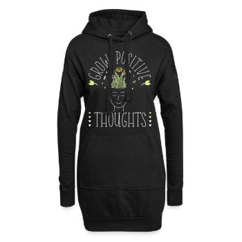 Plant Lover Gardening Grow - Hoodie-Kleid - Schwarz - Vorne
