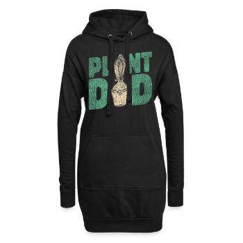 Plant Lover Gardening Plant Dad - Hoodie-Kleid - Schwarz - Vorne