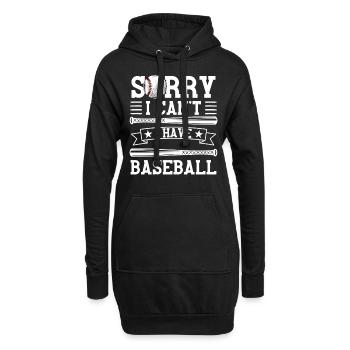 Drôle de baseball disant joueur de baseball - Sweat-shirt à capuche long Femme - noir - Devant