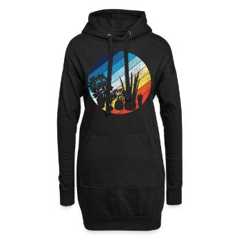 Amoureux des plantes jardinage rétro - Sweat-shirt à capuche long Femme - noir - Devant