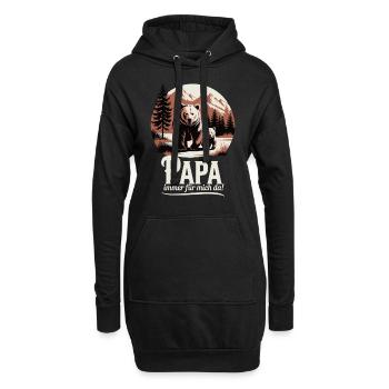 Papa – Immer für mich da - Hoodie-Kleid - Schwarz - Vorne