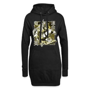 Démon Kunoichi Jaune - Sweat-shirt à capuche long Femme - noir - Devant