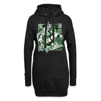 Démon Kunoichi Vert - Sweat-shirt à capuche long Femme - noir - Devant