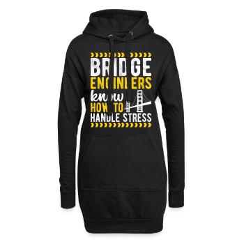 Ingénieur des ponts Construction de ponts - Sweat-shirt à capuche long Femme - noir - Devant